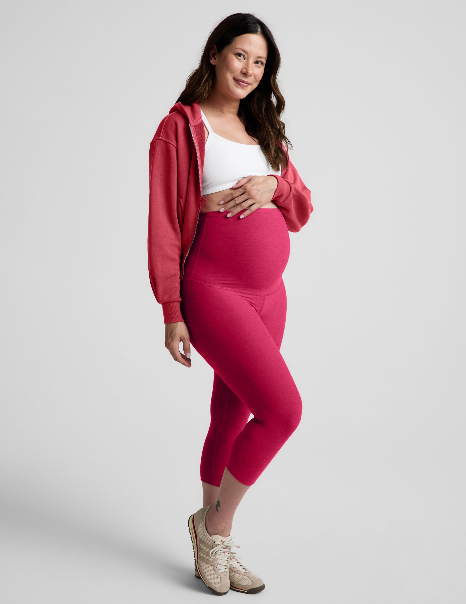 Beyond Yoga Women's Capri Spacedye™ Leggings - Berry Red