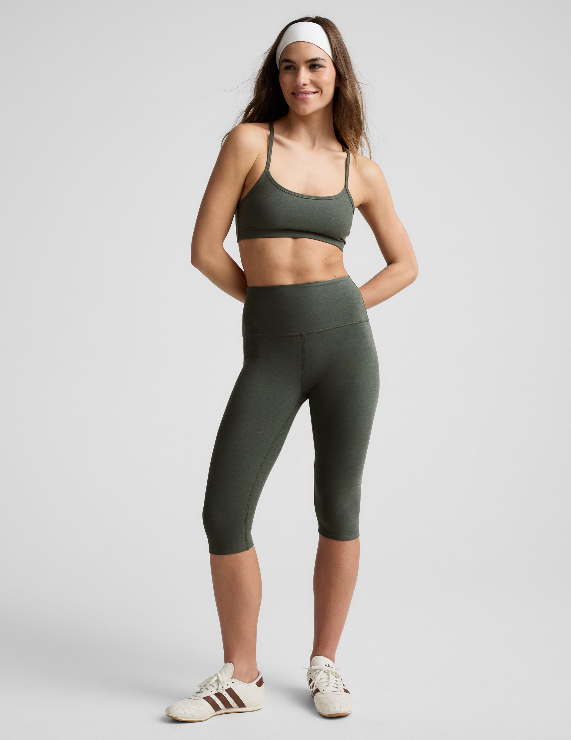 Beyond Yoga Spacedye High Waisted Pedal Pusher Leggings - Dusty Forest