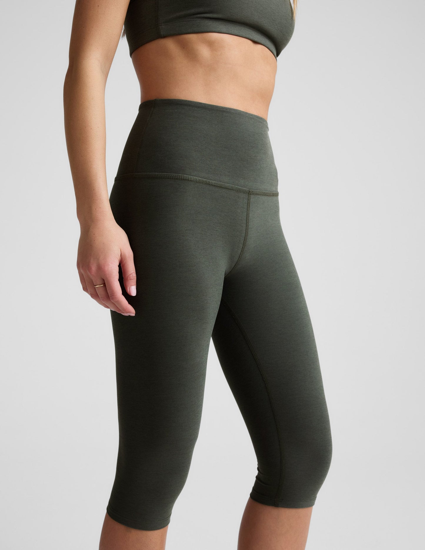 Beyond Yoga Spacedye High Waisted Pedal Pusher Leggings - Dusty Forest