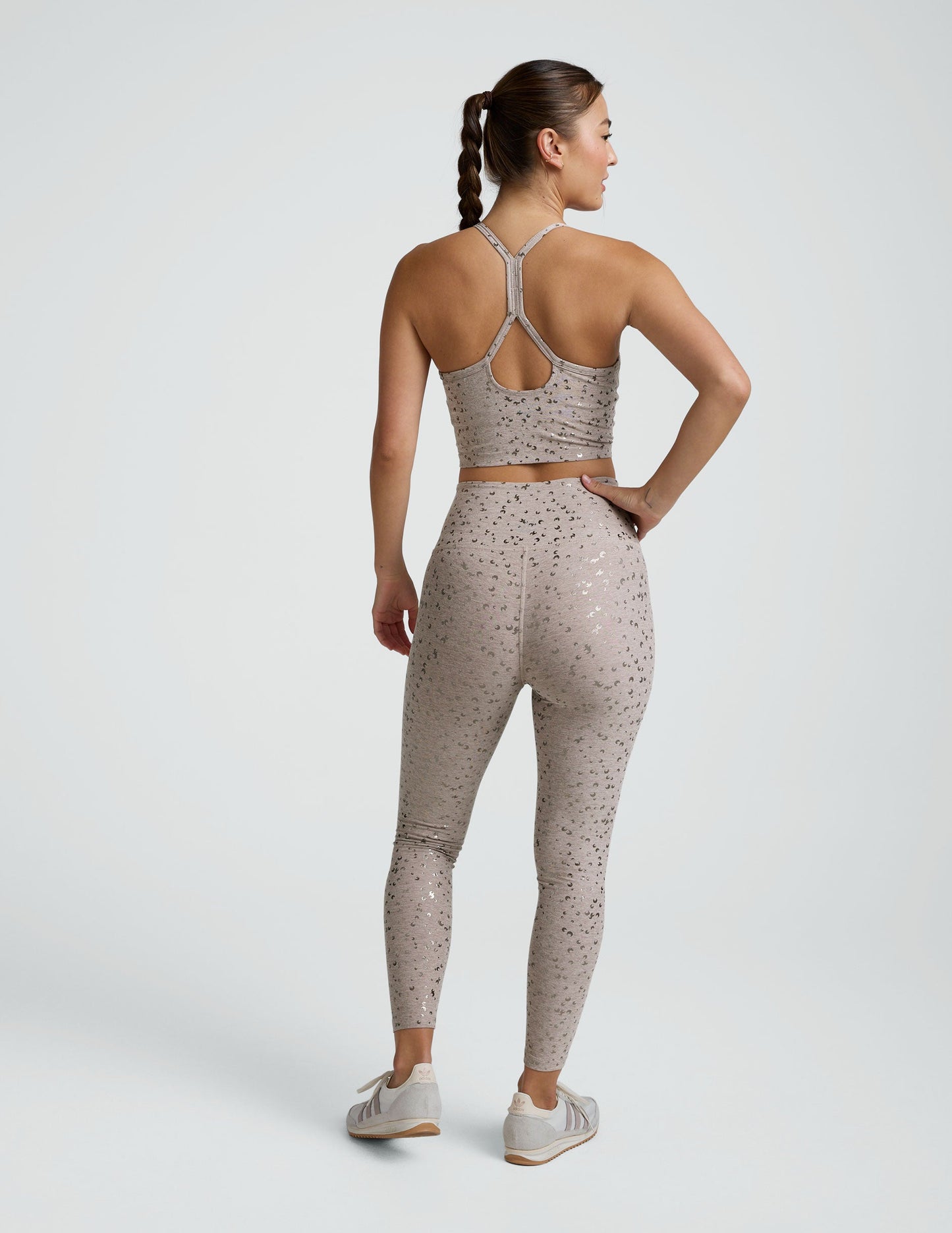 Beyond Yoga Chai Mini Moons SoftShine High Waisted Midi Legging