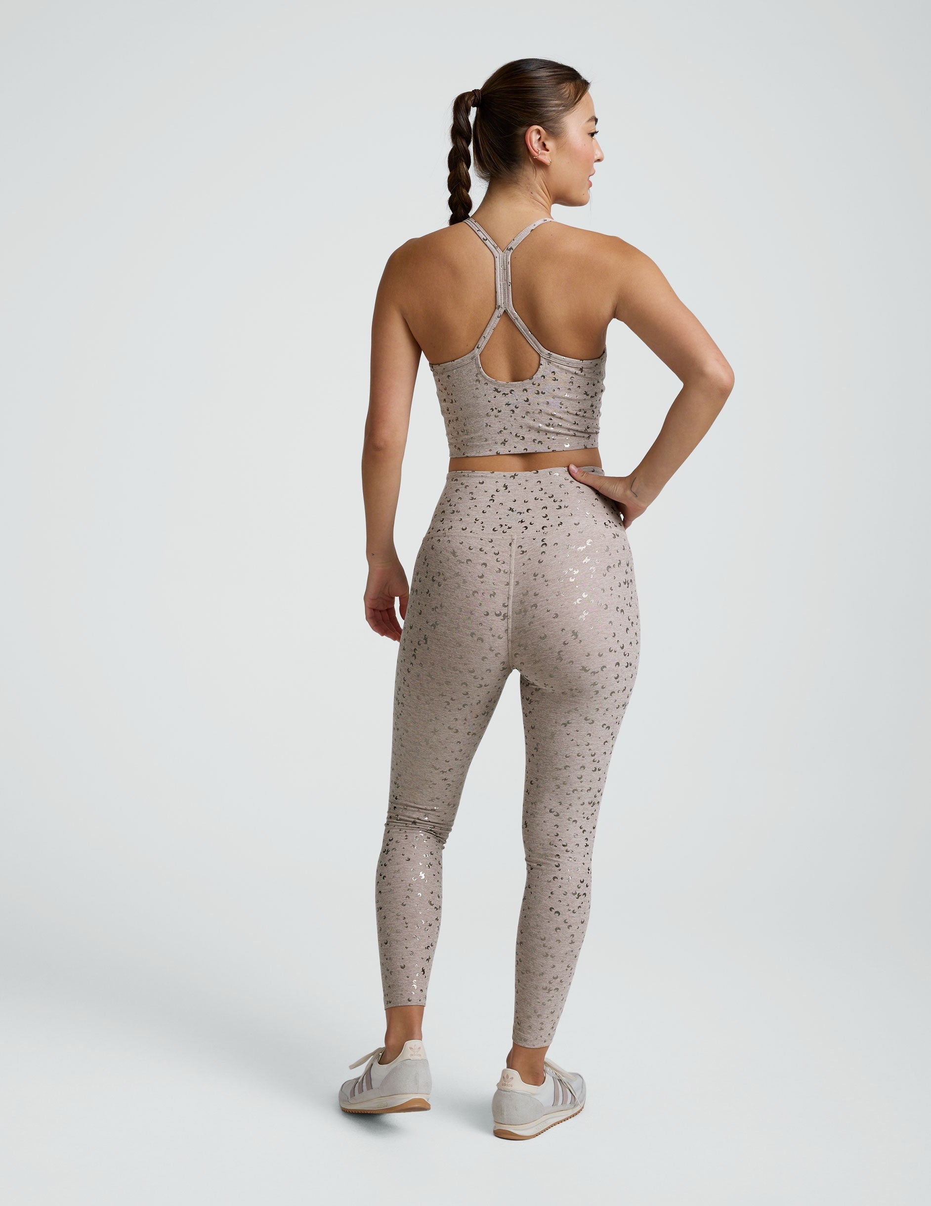 Beyond Yoga Chai Mini Moons SoftShine High Waisted Midi Legging