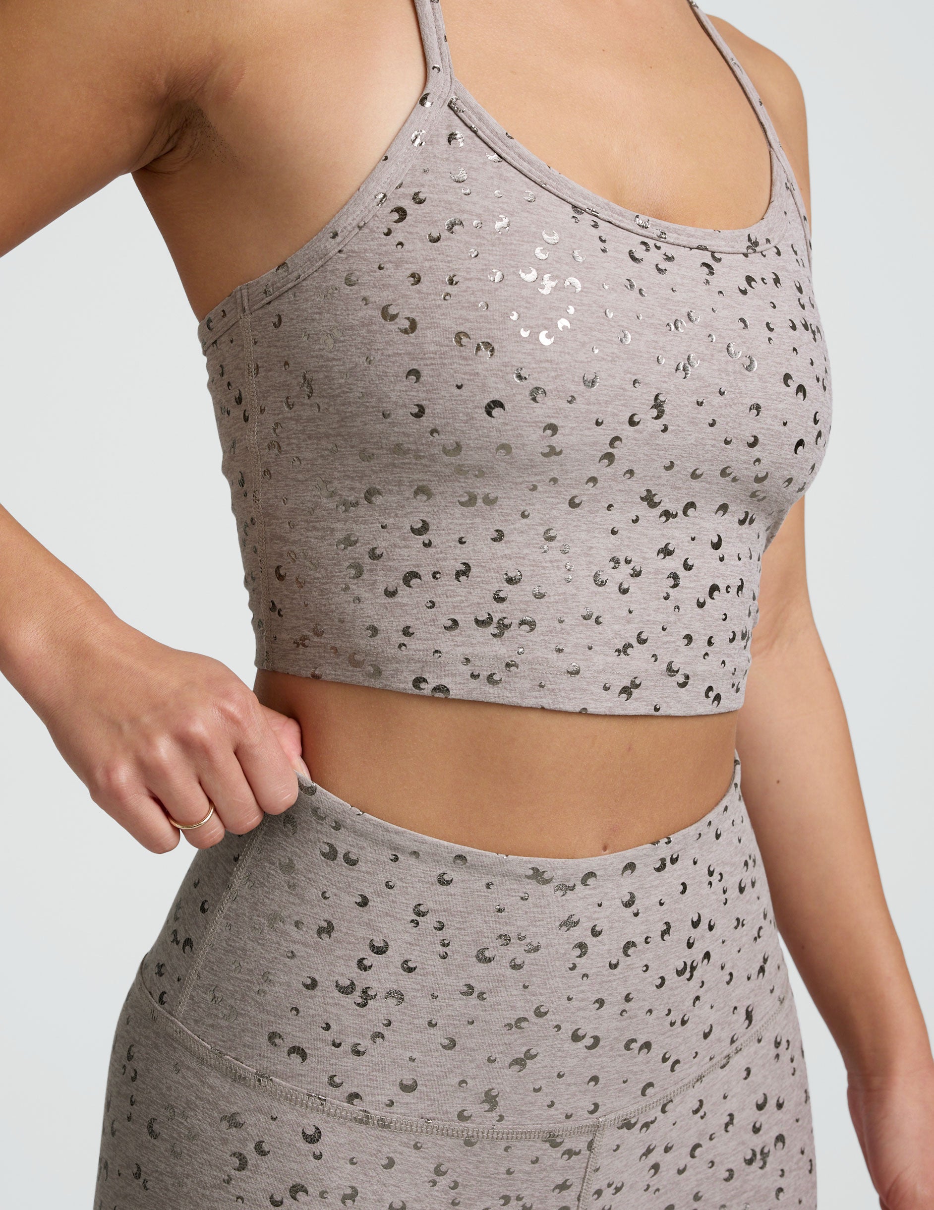 Beyond Yoga Chai Mini Moons SoftShine High Waisted Midi Legging