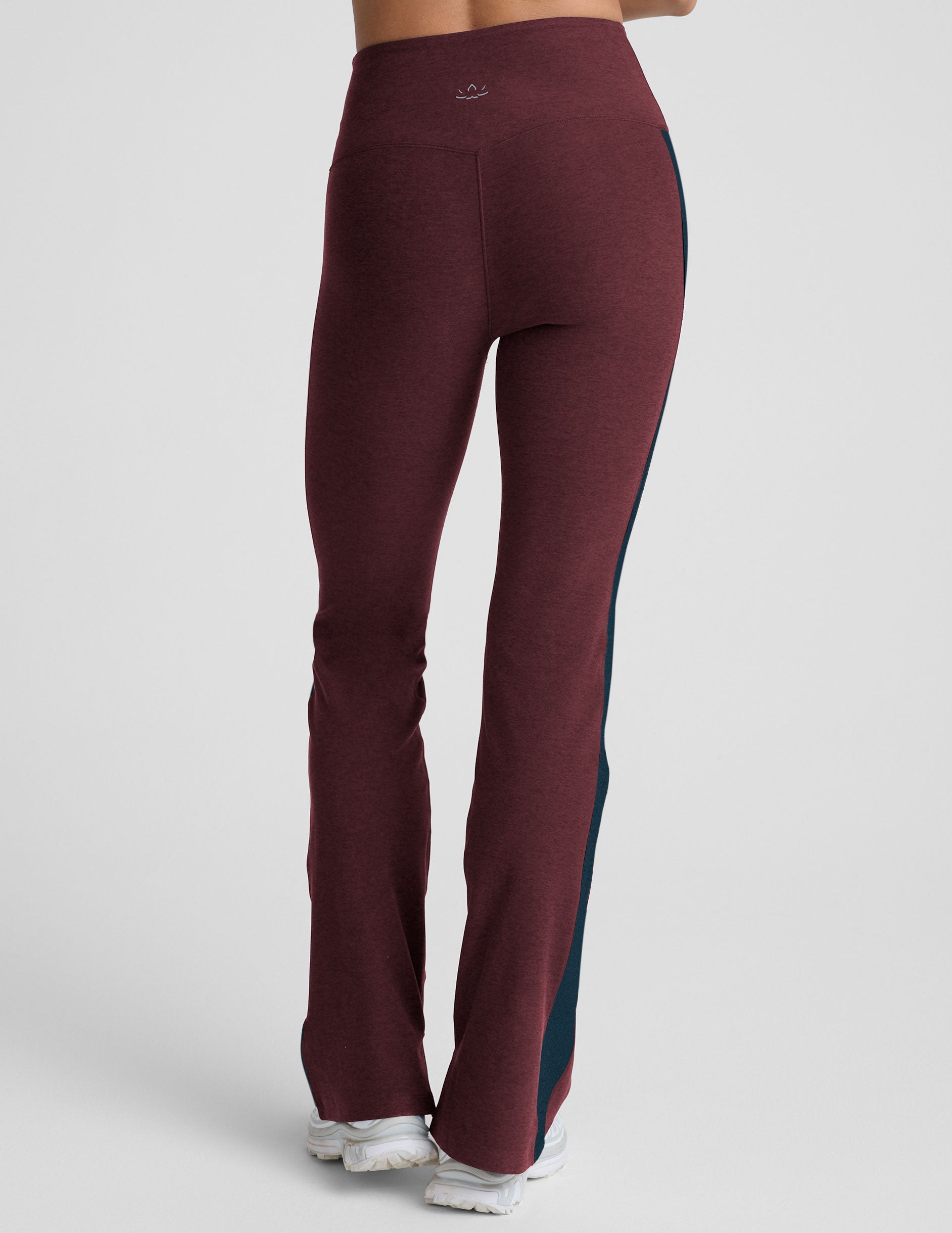 Beyond Yoga Boot Cut Side Slit Spacedye Pants - Midnight Burgundy