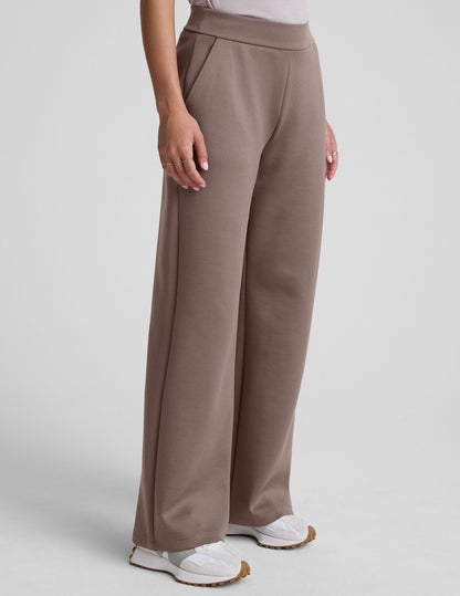 Beyond Yoga Wide Leg Pull On In The Flow Pants - Cappuccino