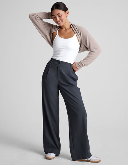 Beyond Yoga Women's Wide Leg Status Trousers - Navy