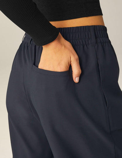 Beyond Yoga Women's Wide Leg Status Trousers - Navy
