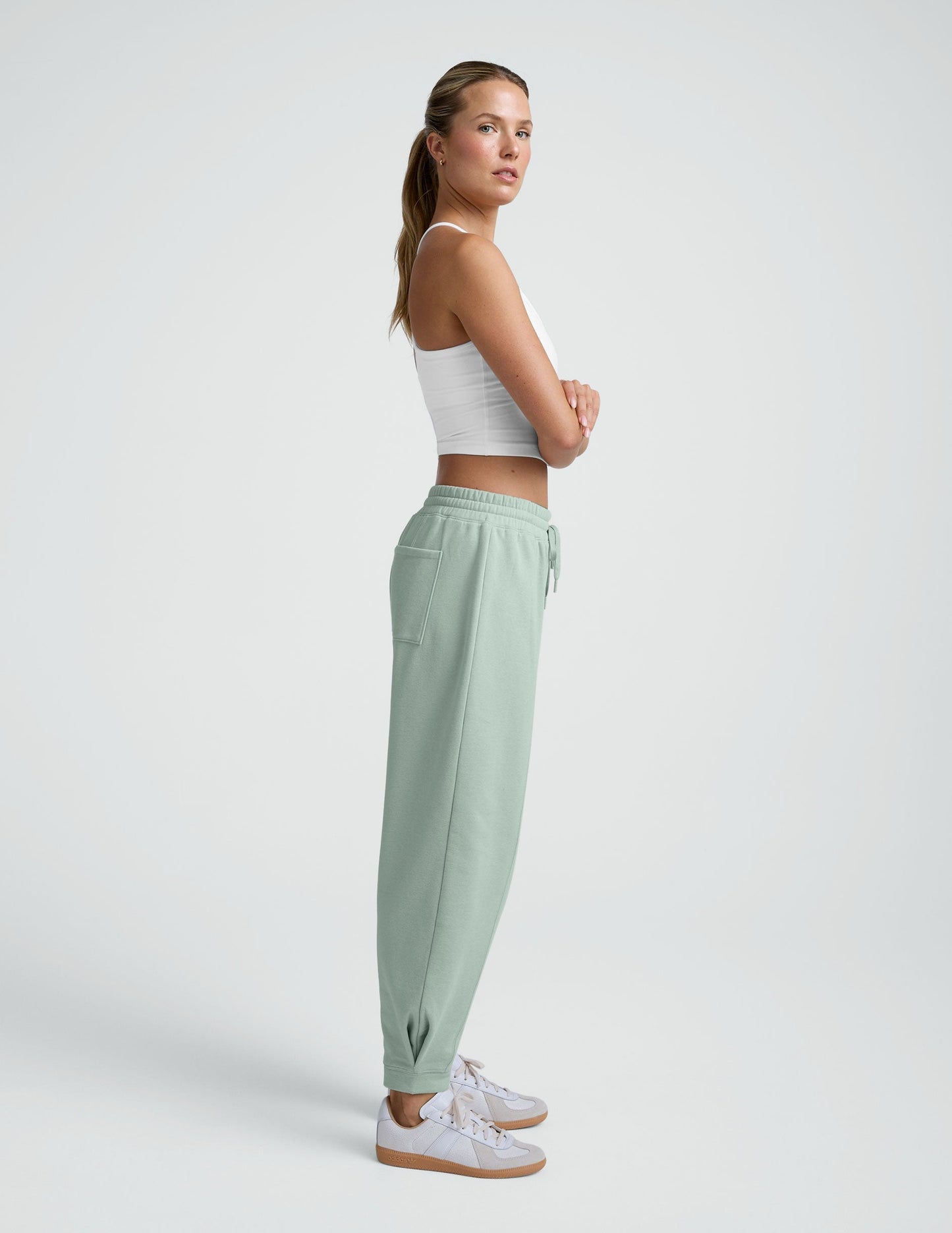 Beyond Yoga Women's Baggy Fleece LuxeFleece Sweatpant - Pale Green