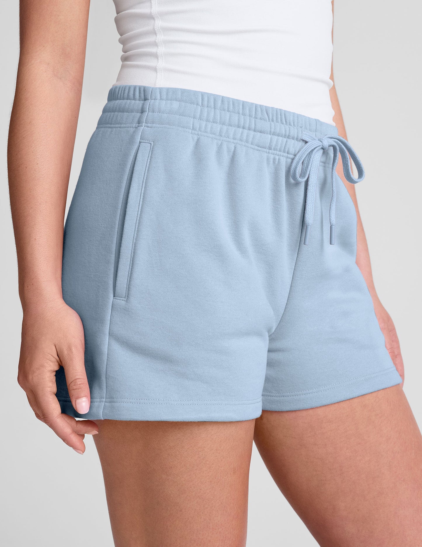 Beyond Yoga Women's Mid Rise LuxeFleece Sweat Shorts - Blue Zen