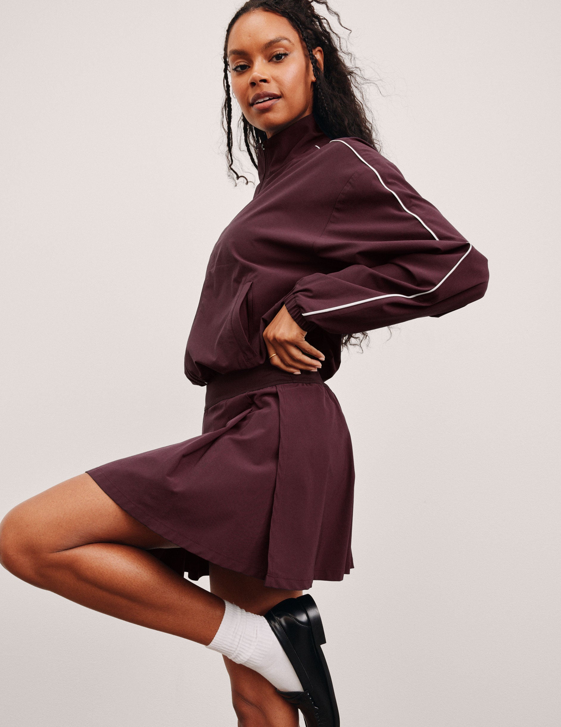 Beyond Yoga Women's Score Pleated Skirt - Black Cherry