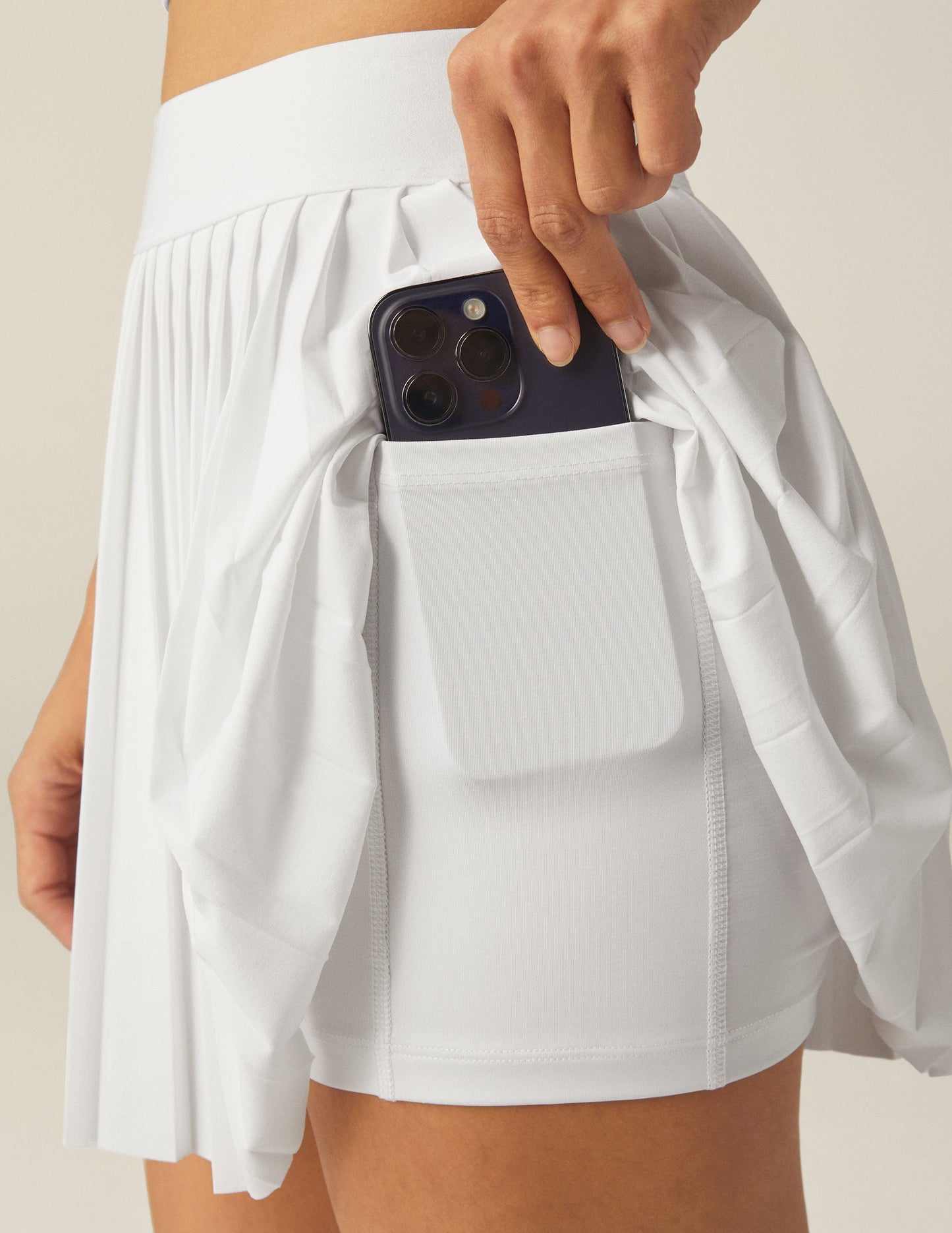 Beyond Yoga Pleated Tennis If You Pleats Mini Skirt - True White