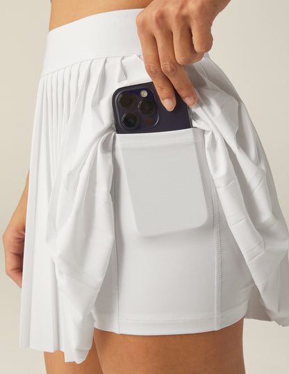Beyond Yoga Pleated Tennis If You Pleats Mini Skirt - True White
