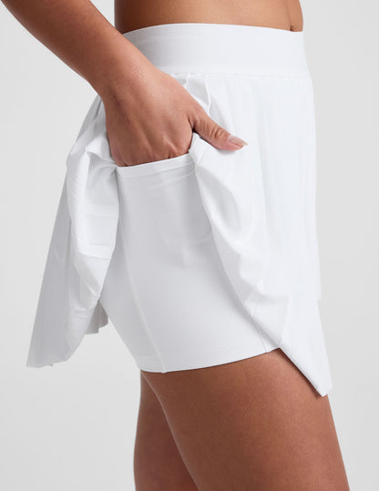 Beyond Yoga Pleated Tennis If You Pleats Mini Skirt - True White