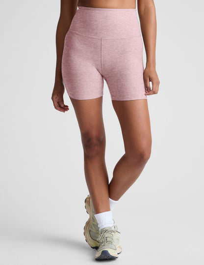 Beyond Yoga High Waisted 5" Spacedye Biker Shorts - Pink