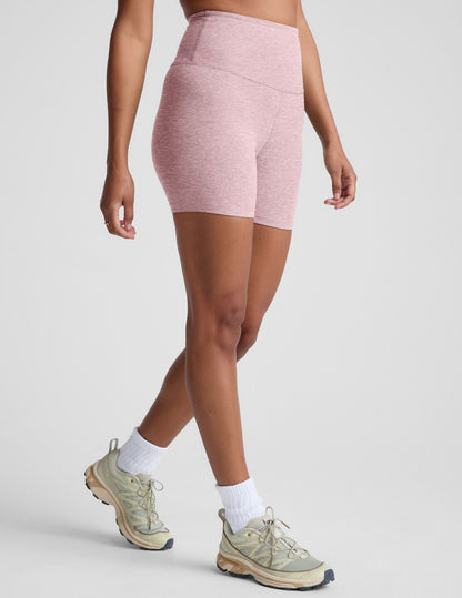 Beyond Yoga High Waisted 5" Spacedye Biker Shorts - Pink