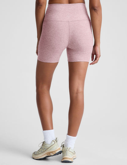 Beyond Yoga High Waisted 5" Spacedye Biker Shorts - Pink