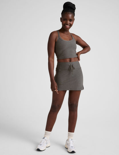 Beyond Yoga A-Line High Waisted Spacedye Skirt - True Gray Heather