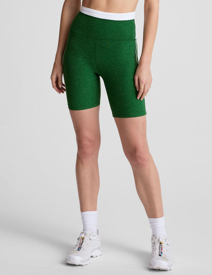 Beyond Yoga High Waisted Spacedye Trophy Bike Shorts - Green