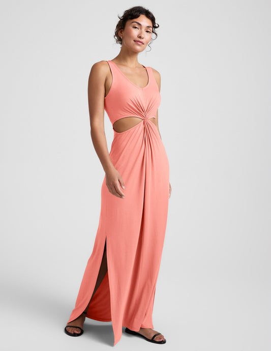 Beyond Yoga Maxi Around The World Front Twist Dress