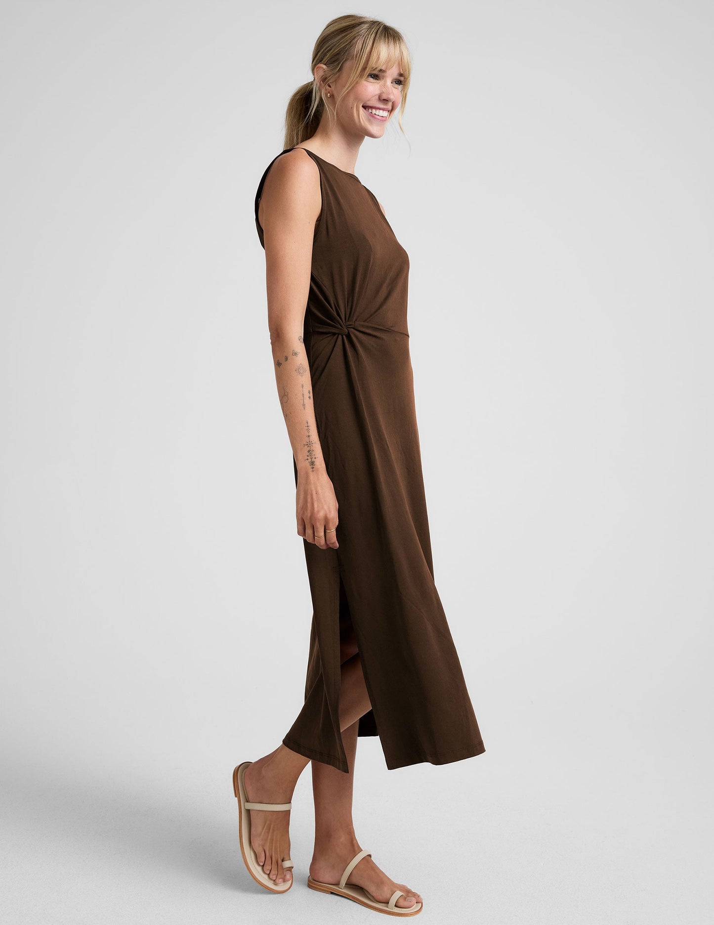 Beyond Yoga Rotation Side Twist Midi Dress
