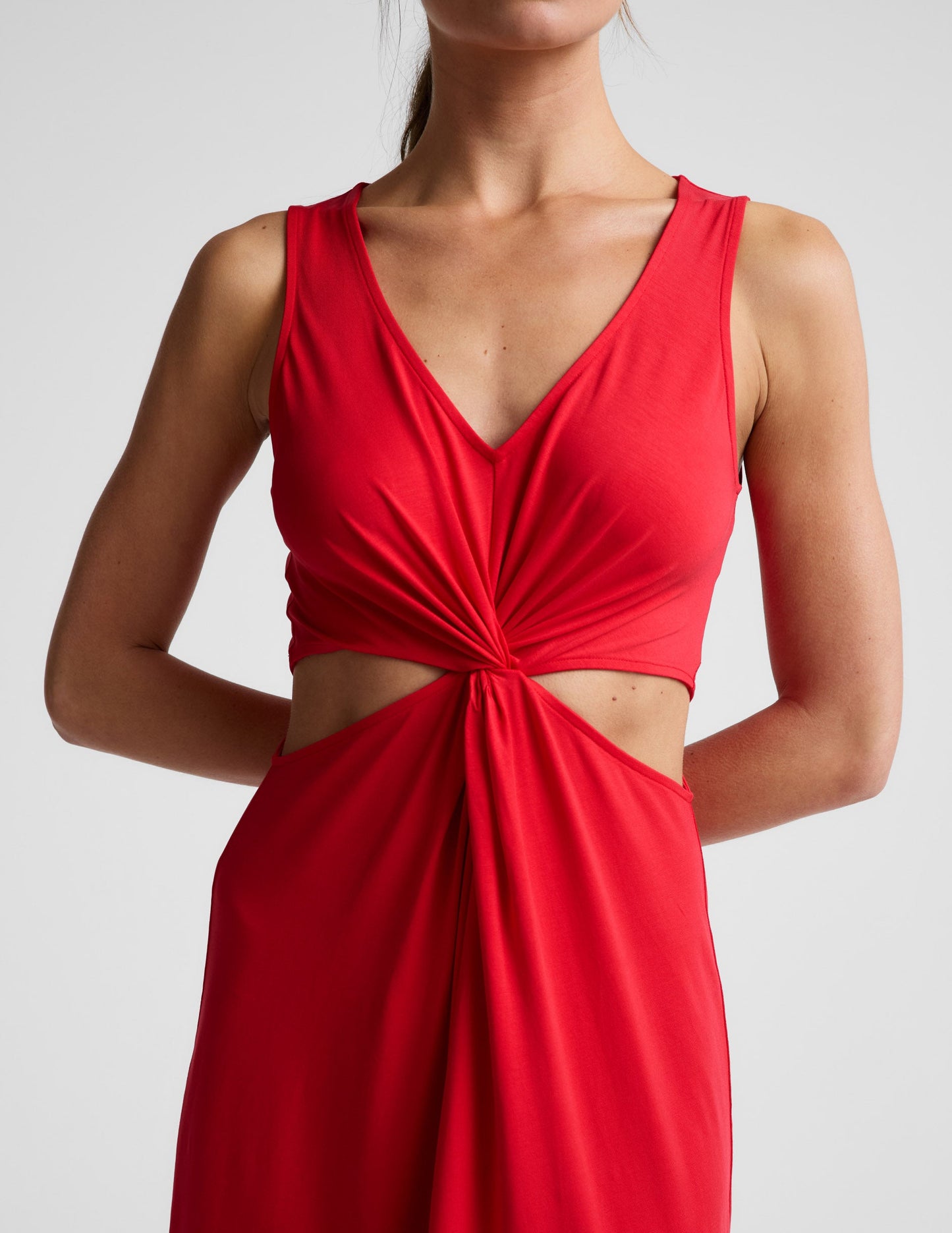 Beyond Yoga Maxi Around The World Front Twist Dress