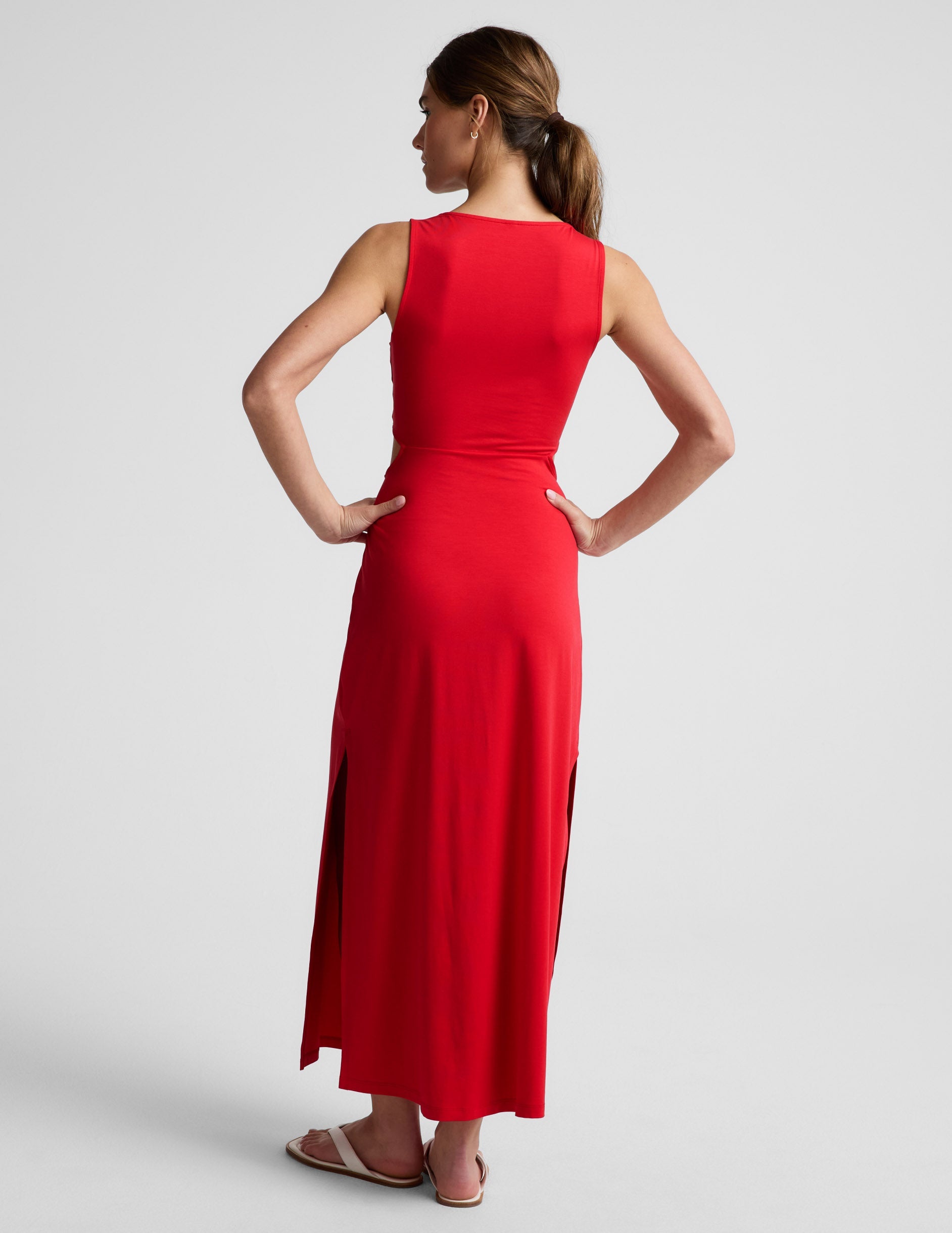 Beyond Yoga Maxi Around The World Front Twist Dress