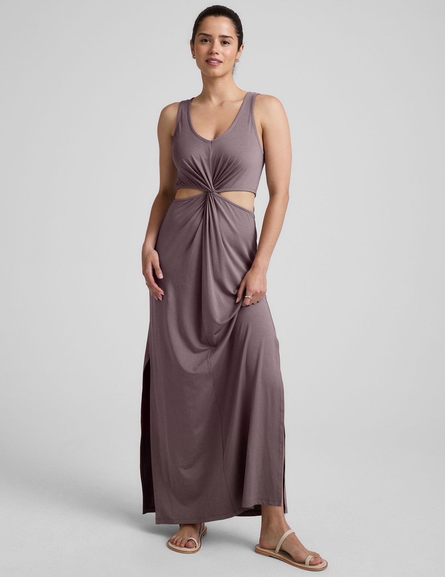 Beyond Yoga Around The World Front Twist Maxi Dress