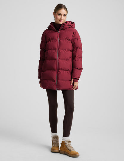 Beyond Yoga Warm Up Mid Length Puffer Jacket