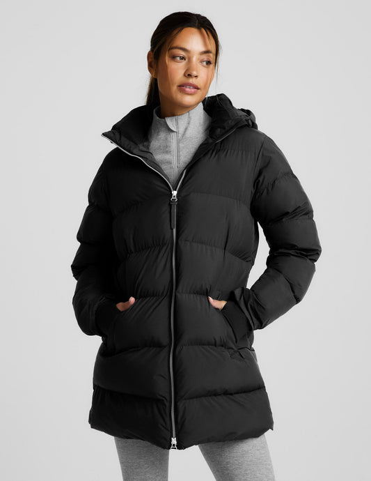 Beyond Yoga Warm Up Mid Length Puffer Jacket