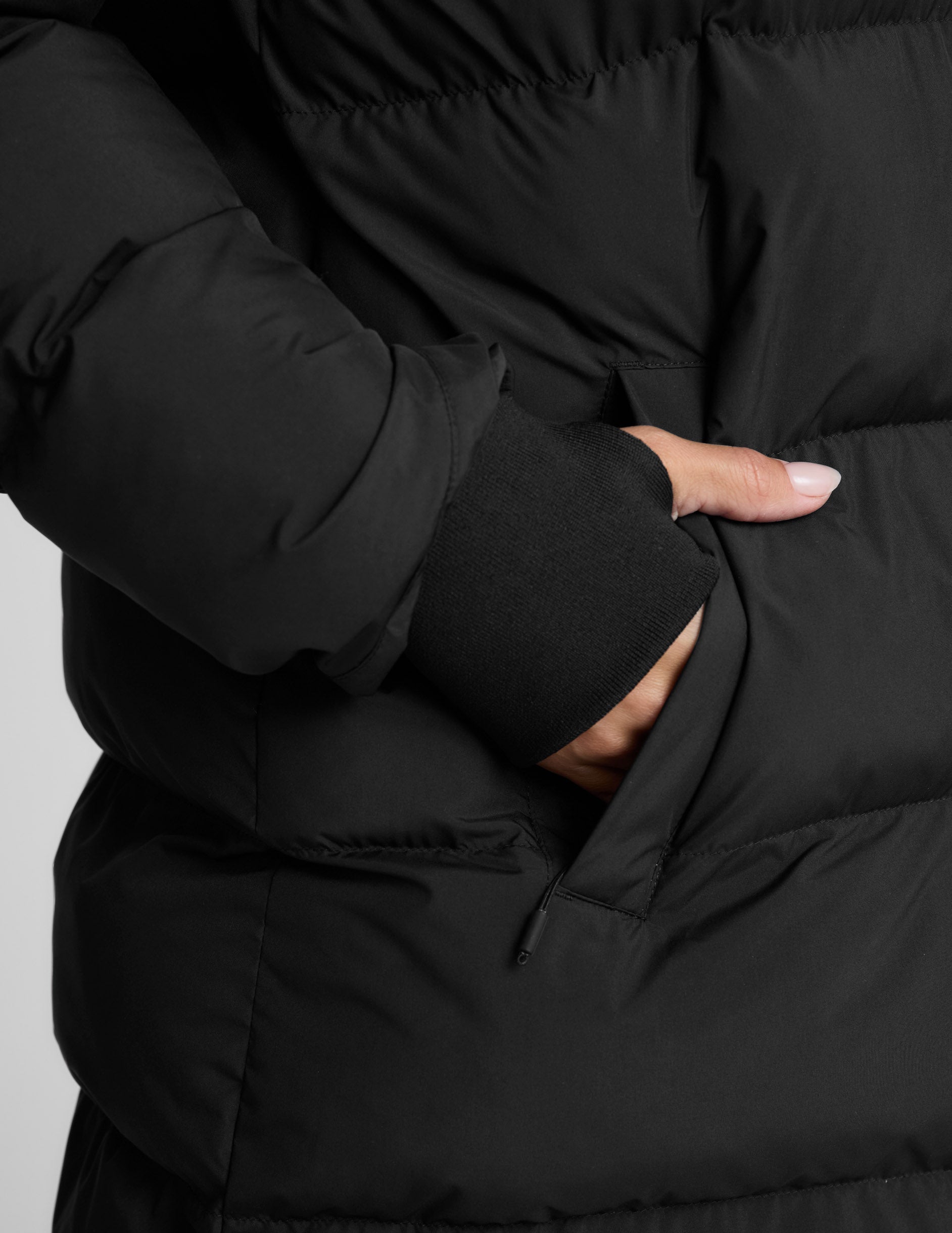 Beyond Yoga Warm Up Mid Length Puffer Jacket