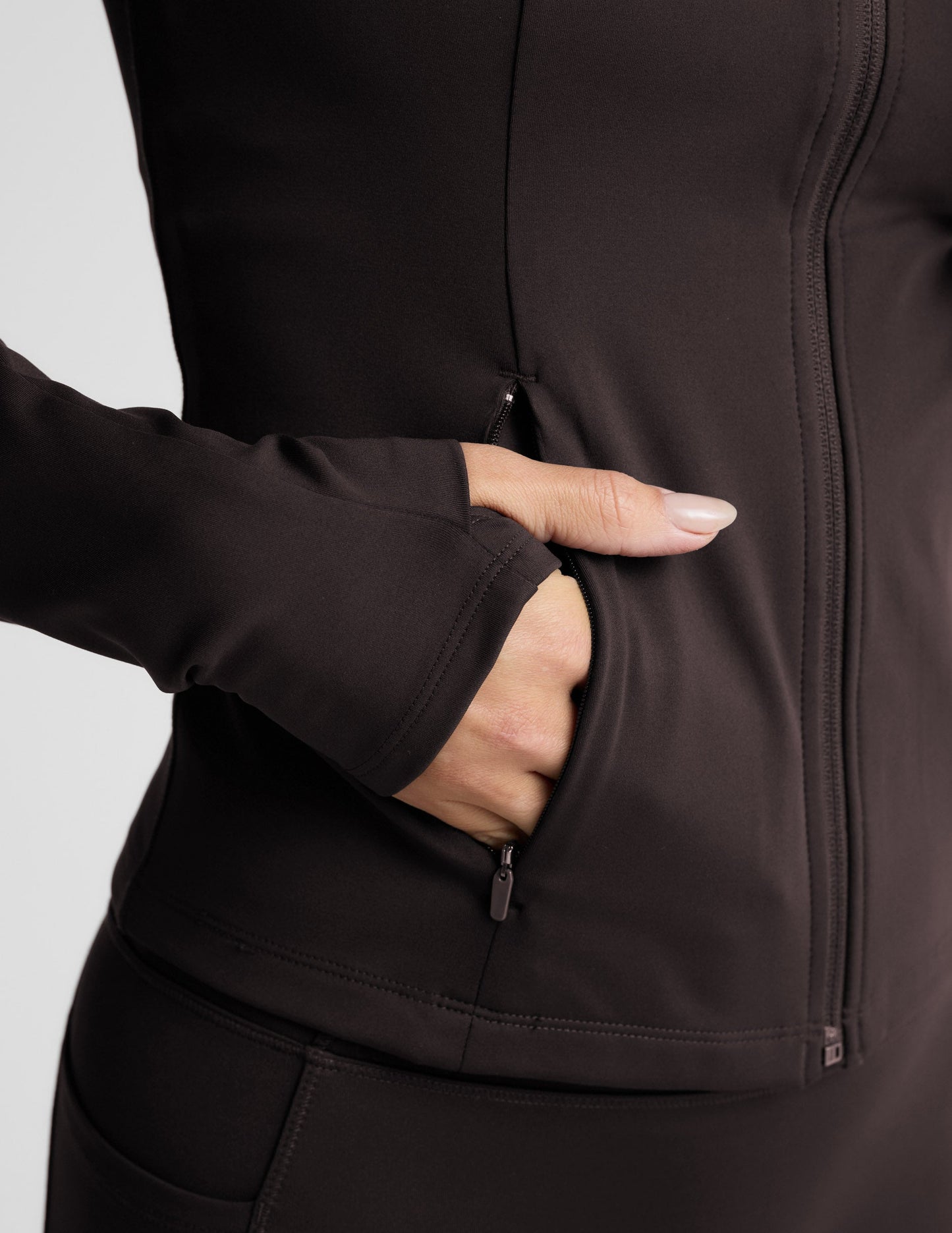 Beyond Yoga Pacer Fleece-Backed Full Zip Jacket