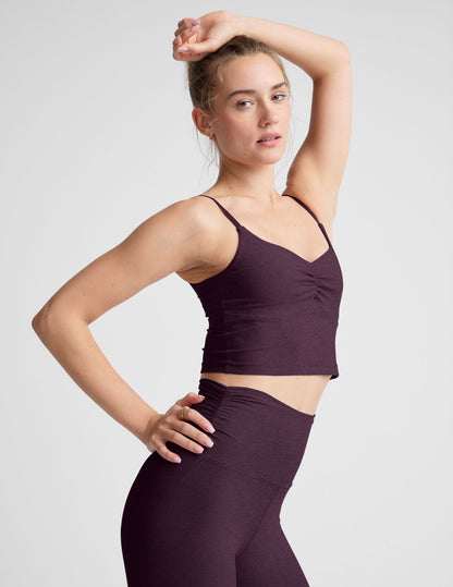 Beyond Yoga Spacedye Raise The Barre Shirred Cropped Tank