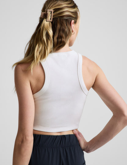 Beyond Yoga On Repeat Rib High Neck Cropped Tank