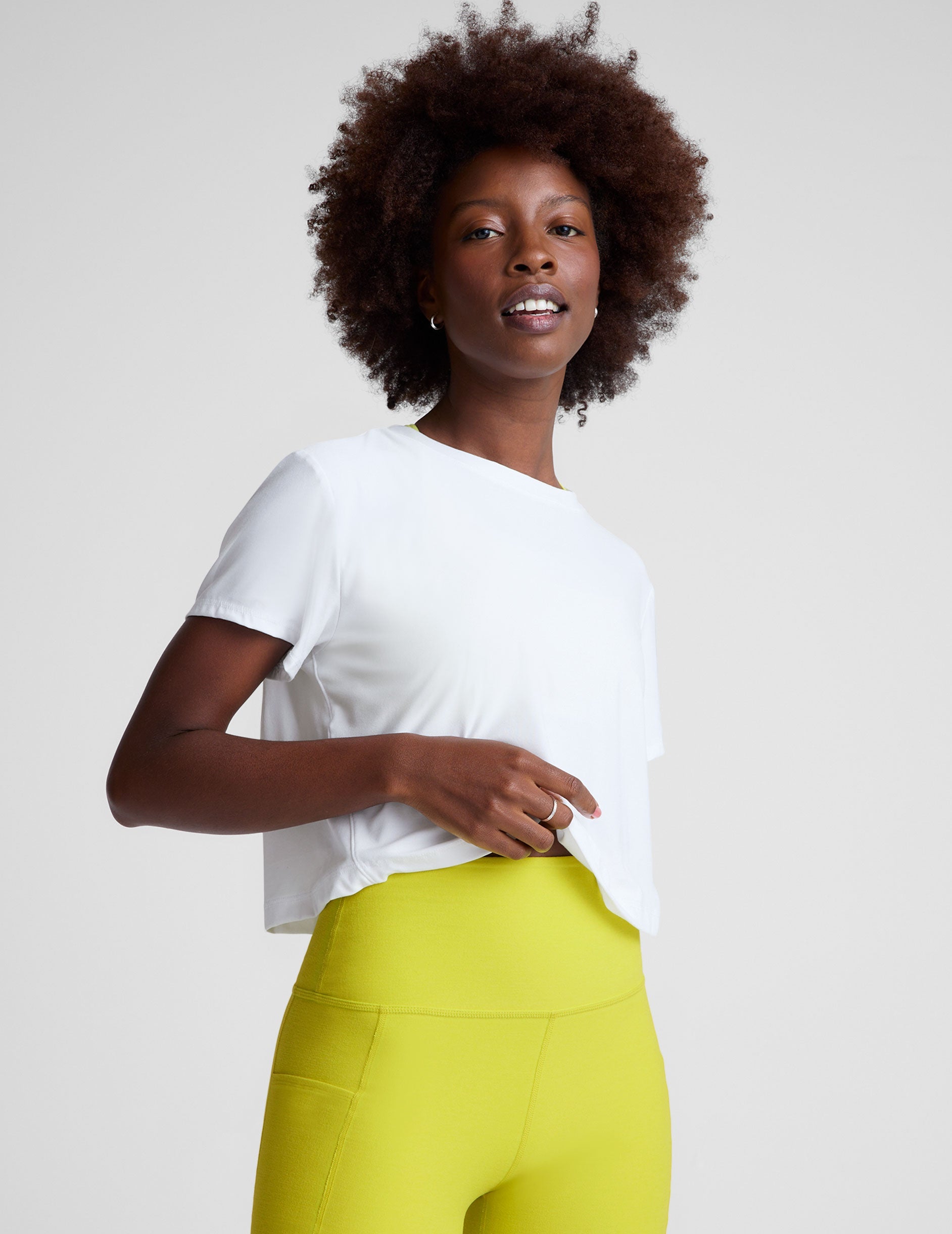 Beyond Yoga Featherweight Supreme Cropped Tee