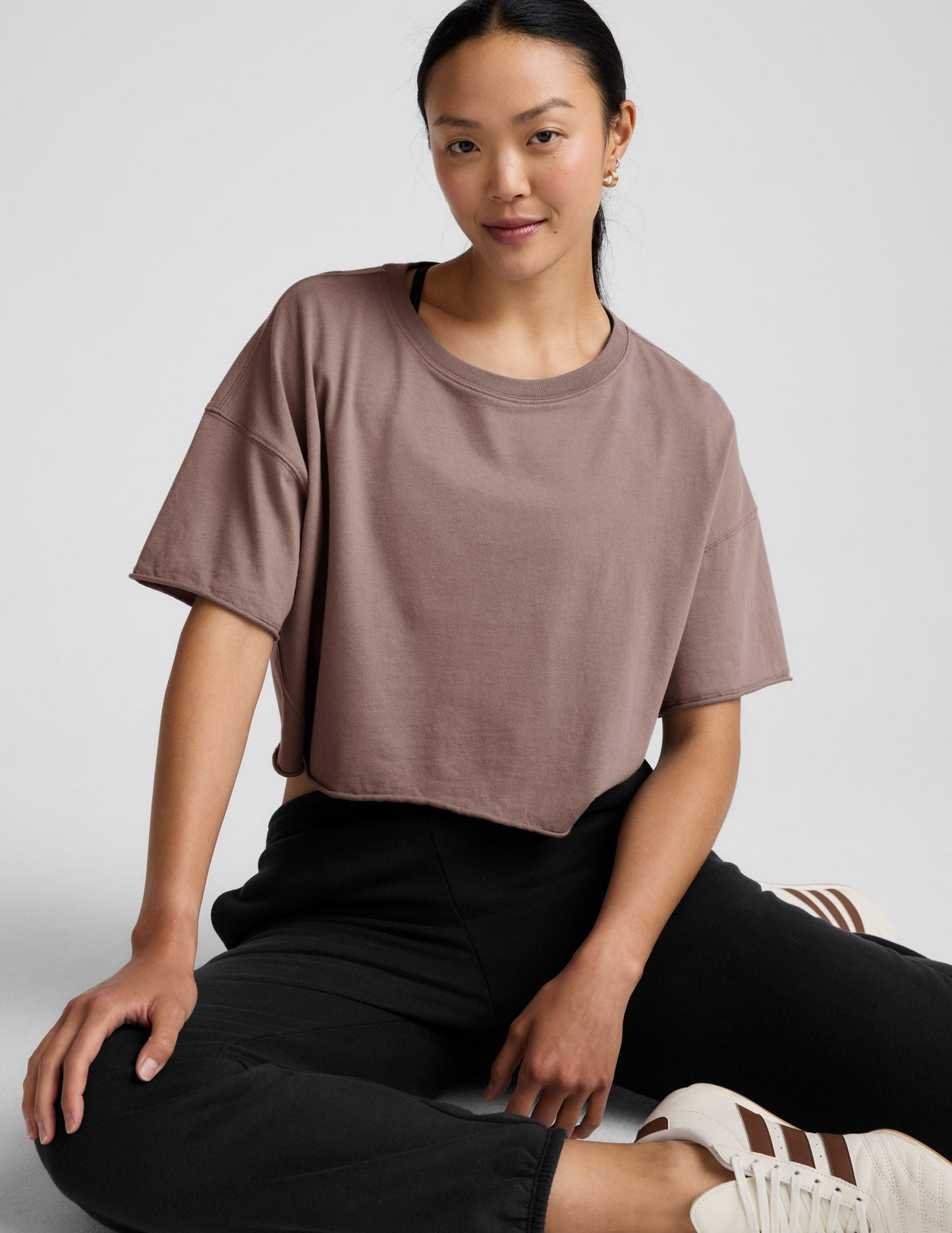 Beyond Yoga SoftKnit Better Than Ever Cropped Cotton Tee