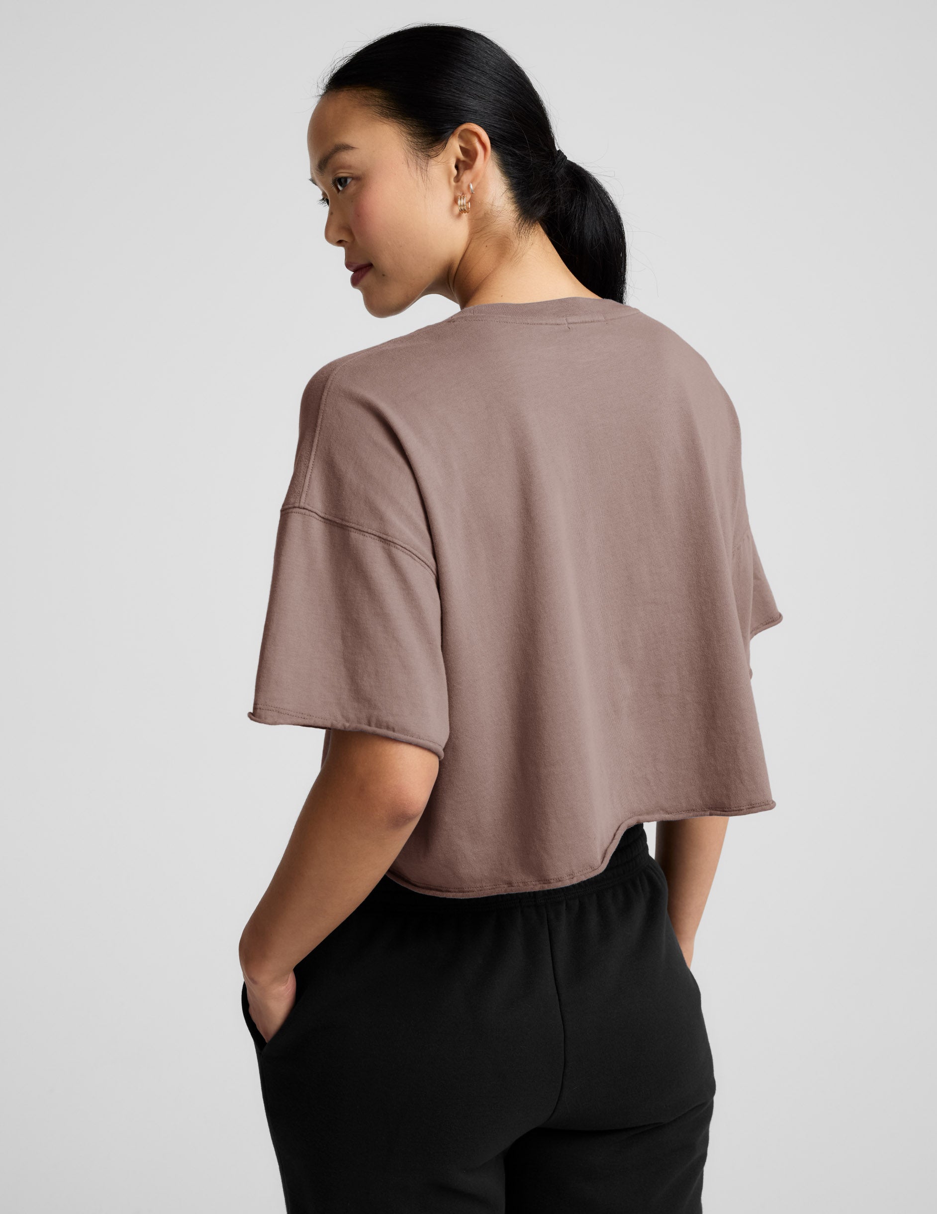 Beyond Yoga SoftKnit Better Than Ever Cropped Cotton Tee