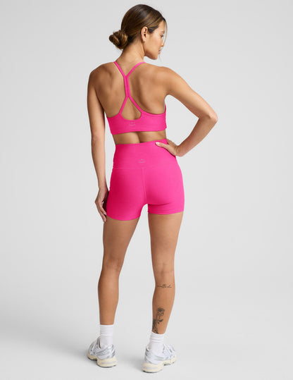 Beyond Yoga High Waisted 3" Spacedye Running Shorts - Pink Glow