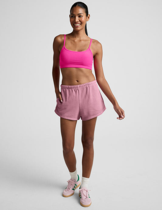 Beyond Yoga Mid-Rise Fade Out Lounge Shorts - Washed Rich Raspberry