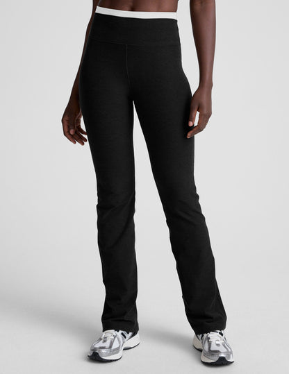 Beyond Yoga High Waisted Layered Spacedye Bootcut Pant - Black