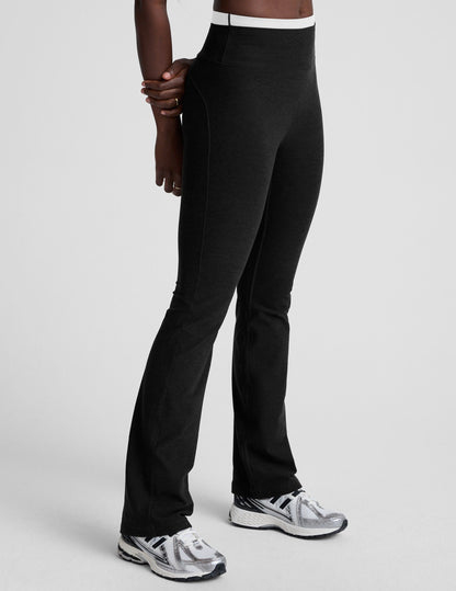 Beyond Yoga High Waisted Layered Spacedye Bootcut Pant - Black