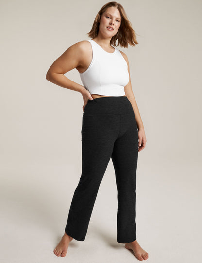 Beyond Yoga High Waisted Boot Cut Spacedye Pants - Darkest Night