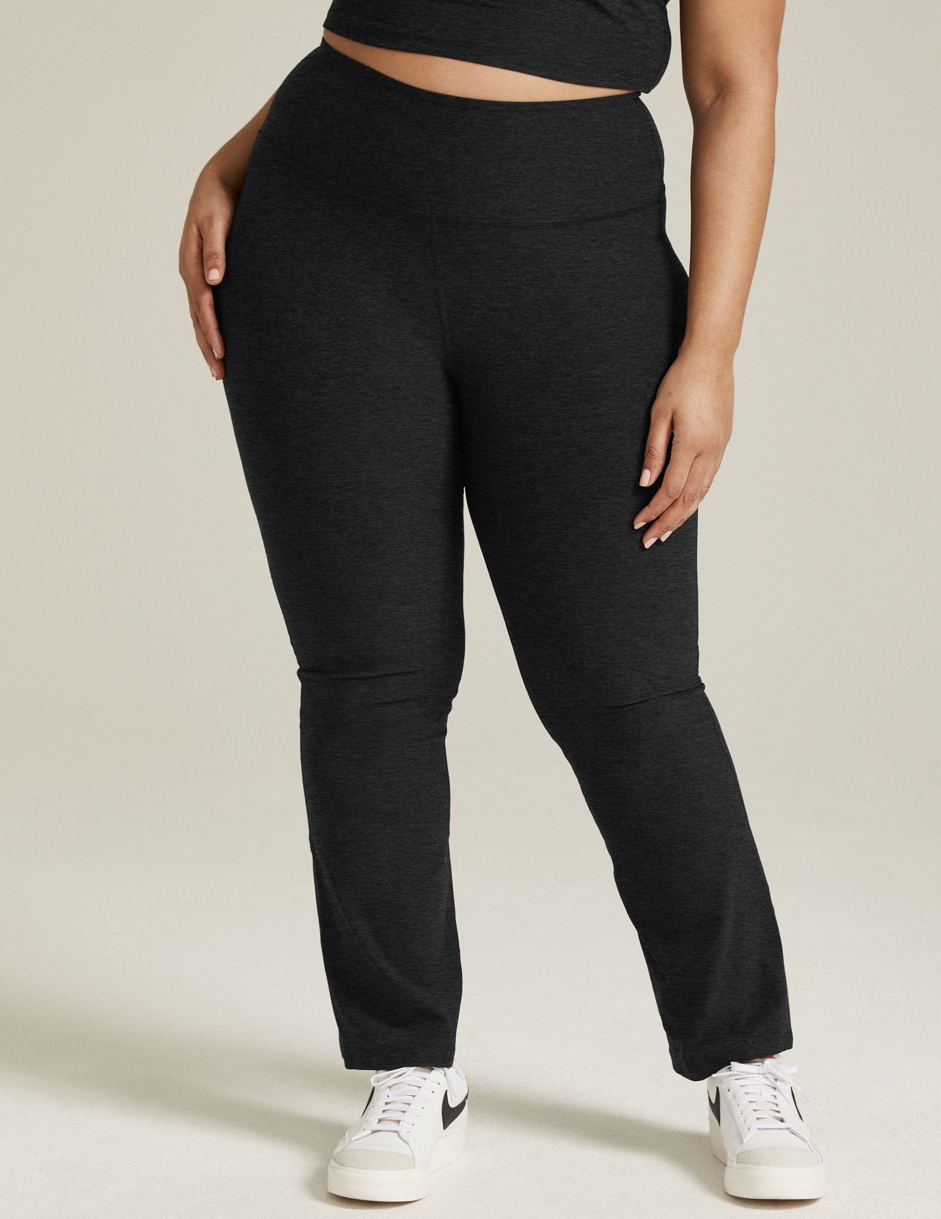 Beyond Yoga High Waisted Boot Cut Spacedye Pants - Darkest Night