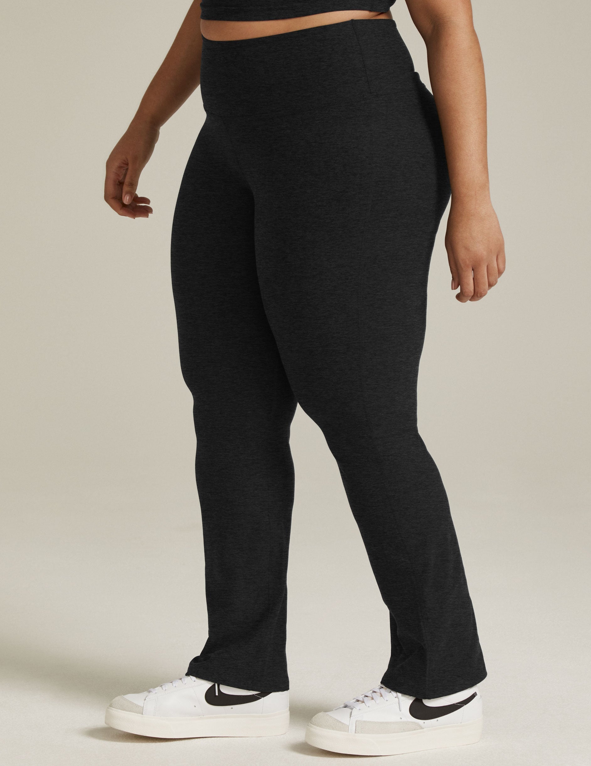 Beyond Yoga High Waisted Boot Cut Spacedye Pants - Darkest Night