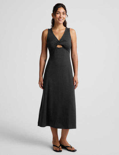 Beyond Yoga Twist Cutout Midi Dress