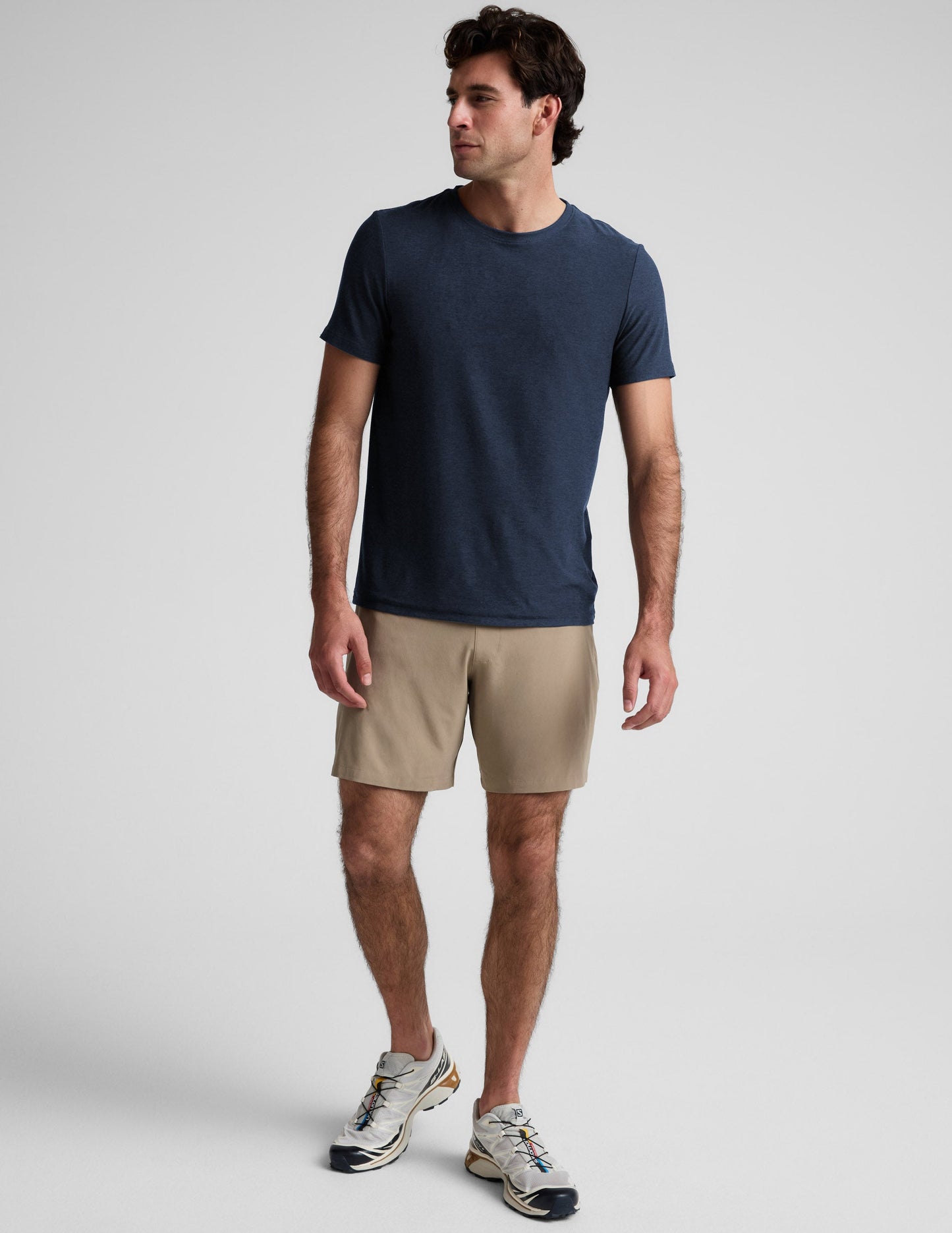 Beyond Yoga Men's 7" Lined Running Pivotal 2.0 Shorts - Mushroom