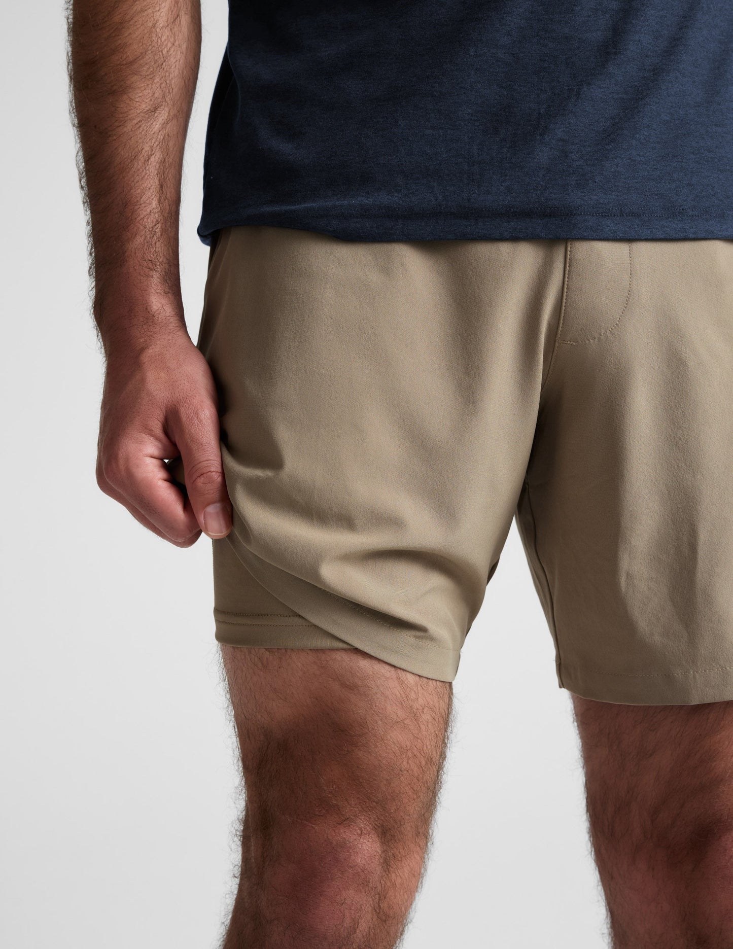 Beyond Yoga Men's 7" Lined Running Pivotal 2.0 Shorts - Mushroom