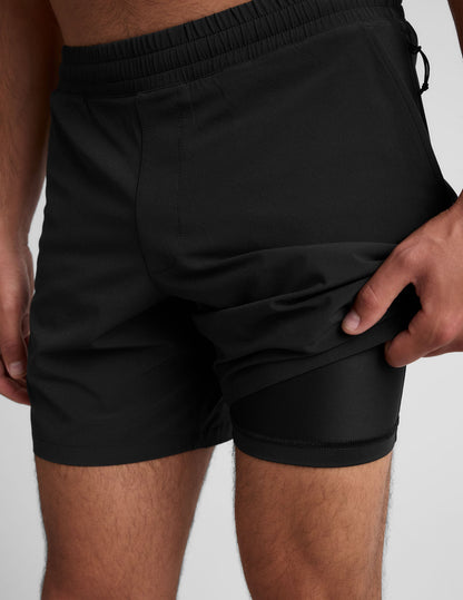 Beyond Yoga Men's Lined Running Pivotal 2.0 Shorts - Black