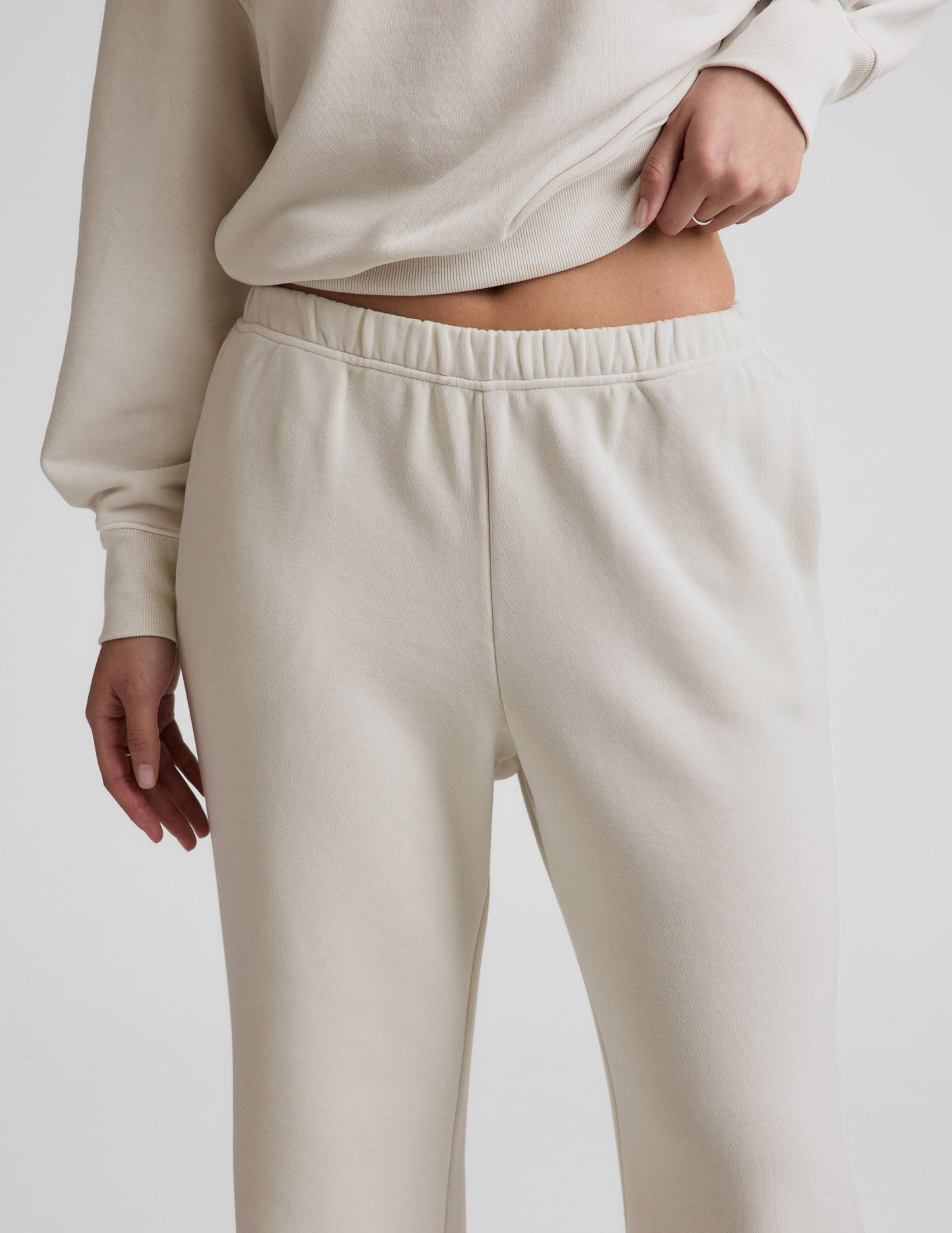 Beyond Yoga Women's Mid-Rise Sweatpant - Vintage White