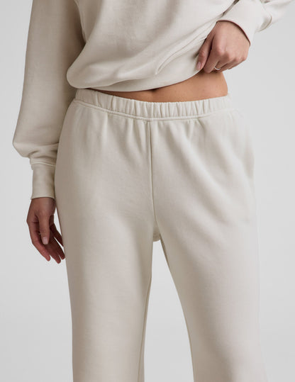 Beyond Yoga Women's Mid-Rise Sweatpant - Vintage White