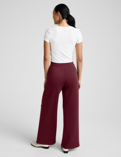 Beyond Yoga Wide Leg Pull On SoftSpring Pants - Moody Burgundy
