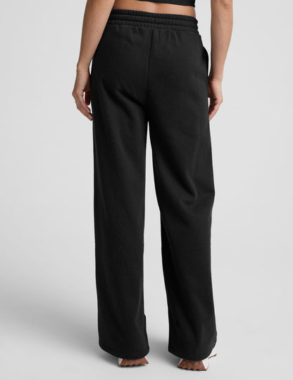 Beyond Yoga Wide Leg Pintuck LuxeFleece Pants - Black